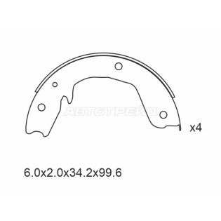 Колодки тормозные зад MITSUBISHI PAJERO V6#W/V7#W/V8#W/V9#W SAT