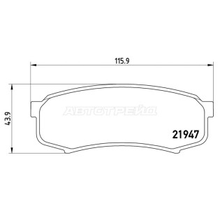 Колодки тормозные зад TOYOTA LAND CRUISER 80/90/105/120/78/150 BREMBO