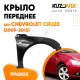 Крыло переднее правое Chevrolet Cruze (2009-2015) c отверстием KUZOVIK Крыло переднее правое Chevrolet Cruze (2009-2015) c отверстием KUZOVIK