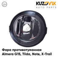 Фара противотуманная левая = правая Nissan Almera G15 (2013-), Tiida (04-10), Note (05-), X-Trail KUZOVIK 