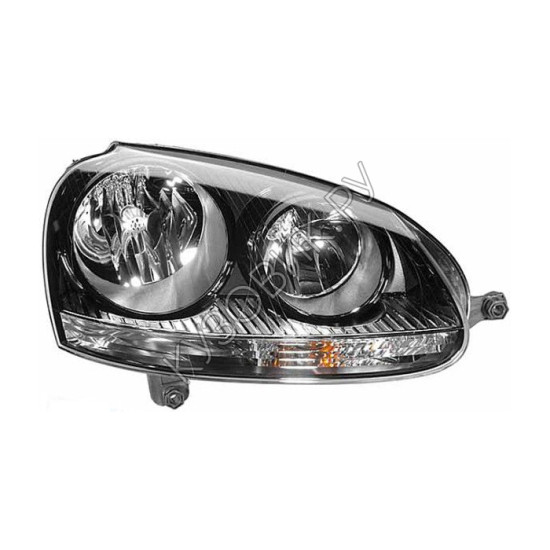 Фара правая с корректором черно-серебряная Volkswagen Golf 5 (2005-) рестайлинг