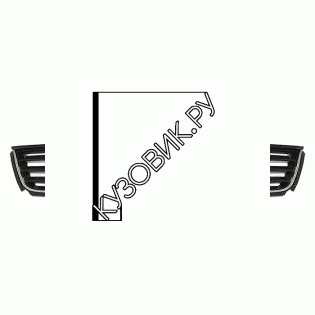 Решетка переднего бампера центральная Volkswagen Polo 5 (2010-2015) с хромом